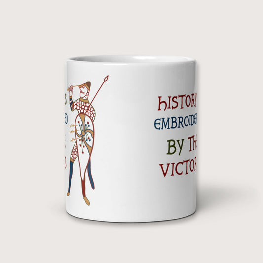 Harold Godwinson History Is Embroidered by the Victors Bayeux Tapestry Mug - history buff gift by HistoHead