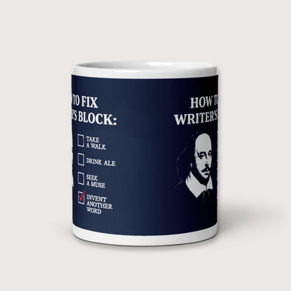 Shakespeare How to Fix Writer's Block Mug - history buff gift by HistoHead