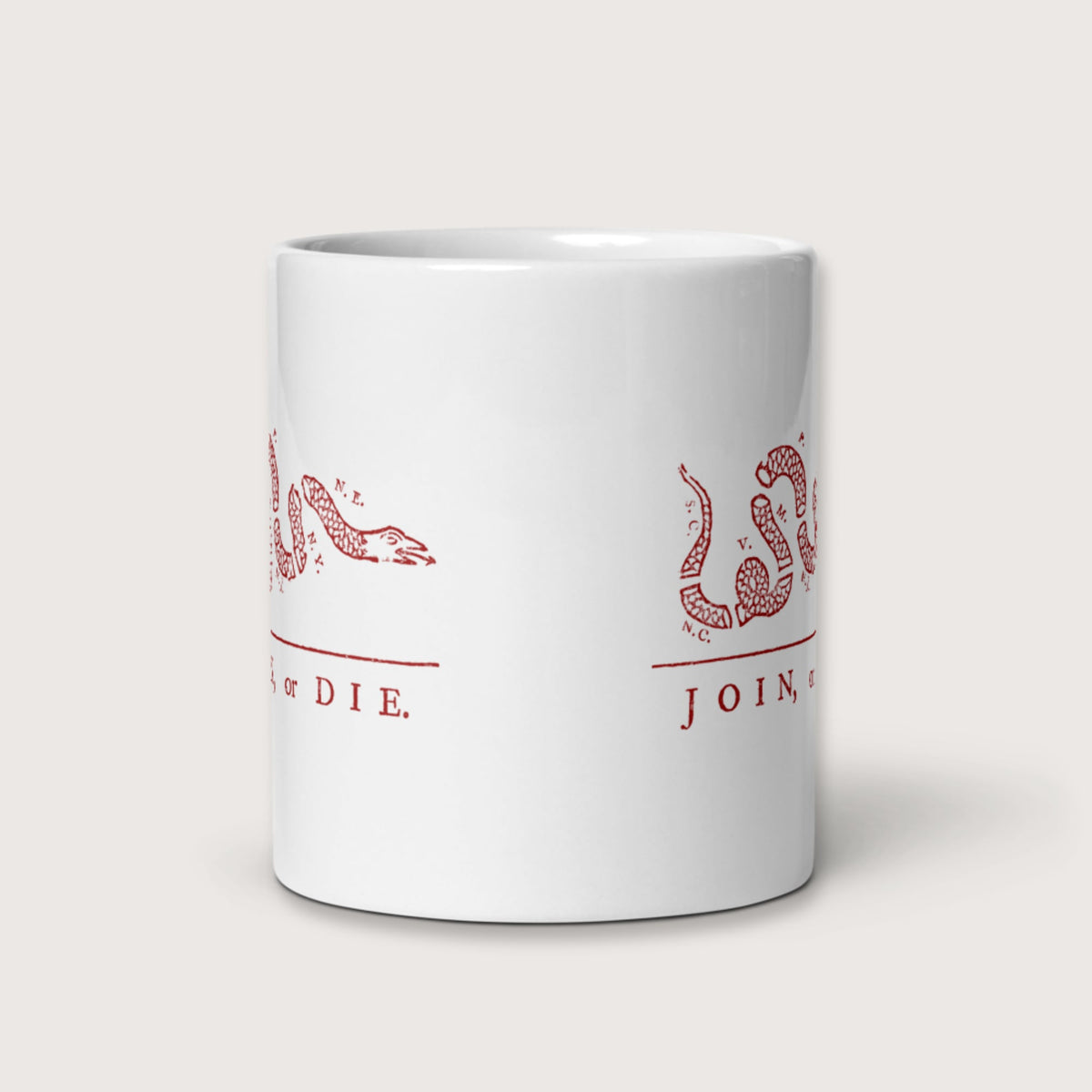Join Or Die Mug - history buff gift by HistoHead