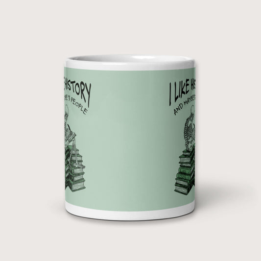 I Like History and Maybe 3 People Mug - history buff gift by HistoHead