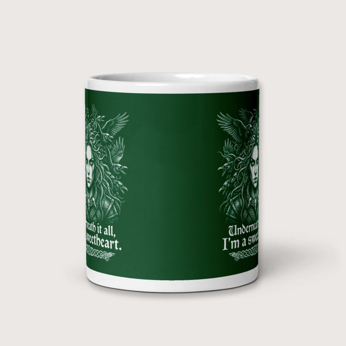 The Morrigan Underneath I'm a Sweetheart Mug - history buff gift by HistoHead