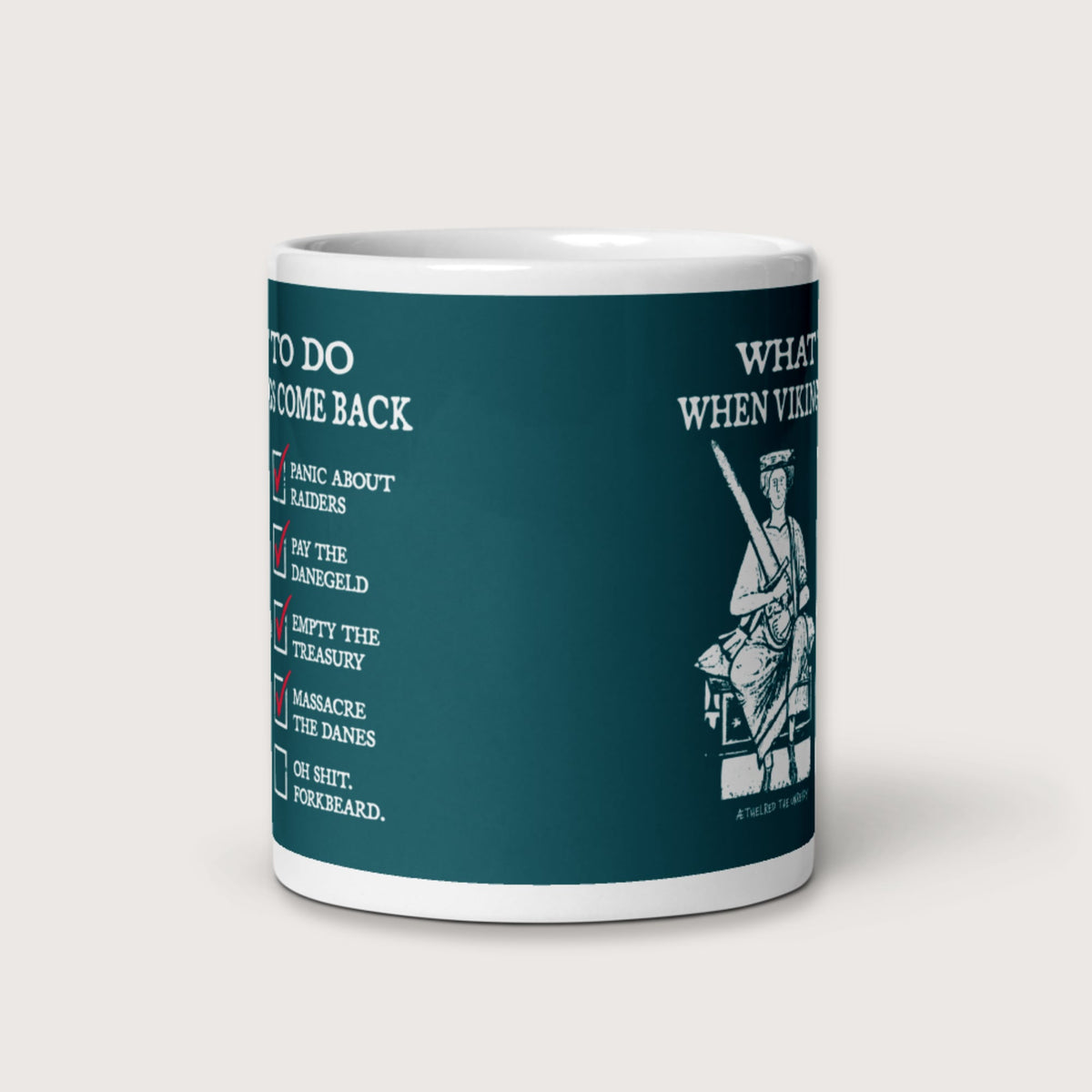 Æthelred the Unready Viking Raid Survival Guide Mug - history buff gift by HistoHead