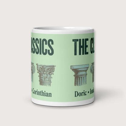 The Classics Doric Ionic Corinthian Mug - history buff gift by HistoHead