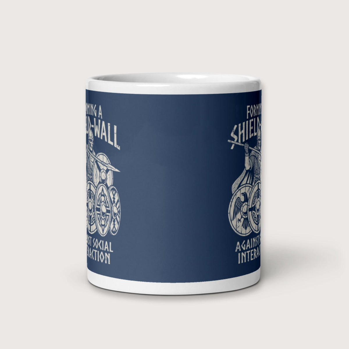 Shieldwall Against Social Interaction Mug - history buff gift by HistoHead