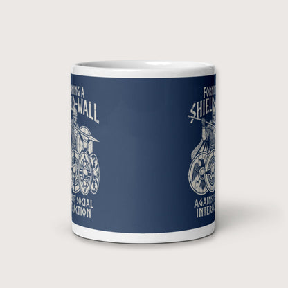Shieldwall Against Social Interaction Mug - history buff gift by HistoHead