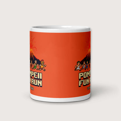 Pompeii Fun Run Pixel Art Mug - history buff gift by HistoHead