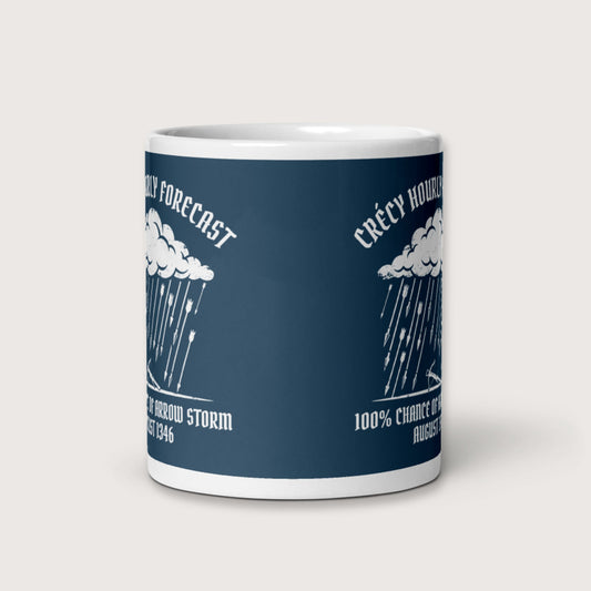 Crecy Arrow Storm Forecast Mug - history buff gift by HistoHead