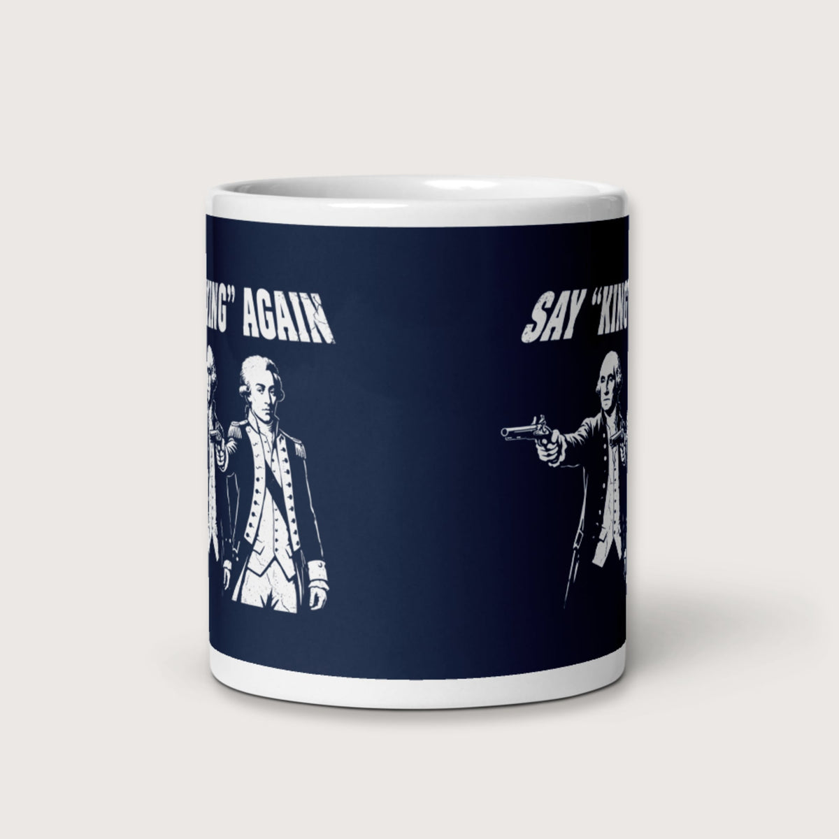 Washington Lafayette Say King Again Mug - history buff gift by HistoHead