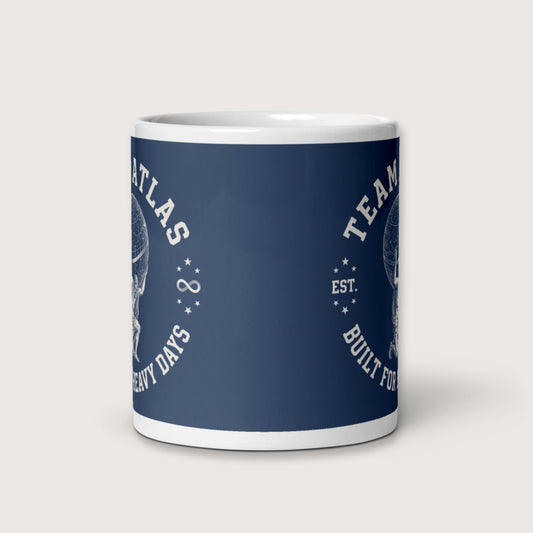 Team Atlas Built For Heavy Days Mug - history buff gift by HistoHead