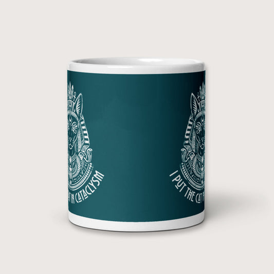 Bastet I Put the Cat in Cataclysm Mug - history buff gift by HistoHead