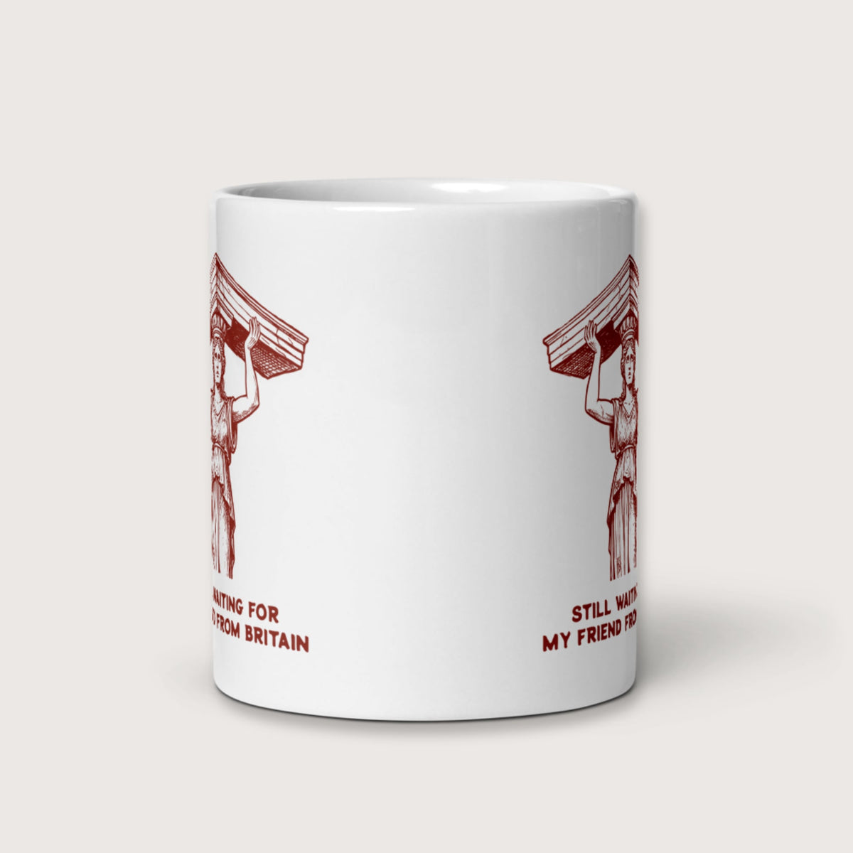 Caryatid Waiting for Her Friend Mug - history buff gift by HistoHead