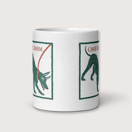 Cave Canem Pompeii Mosaic Mug - history buff gift by HistoHead