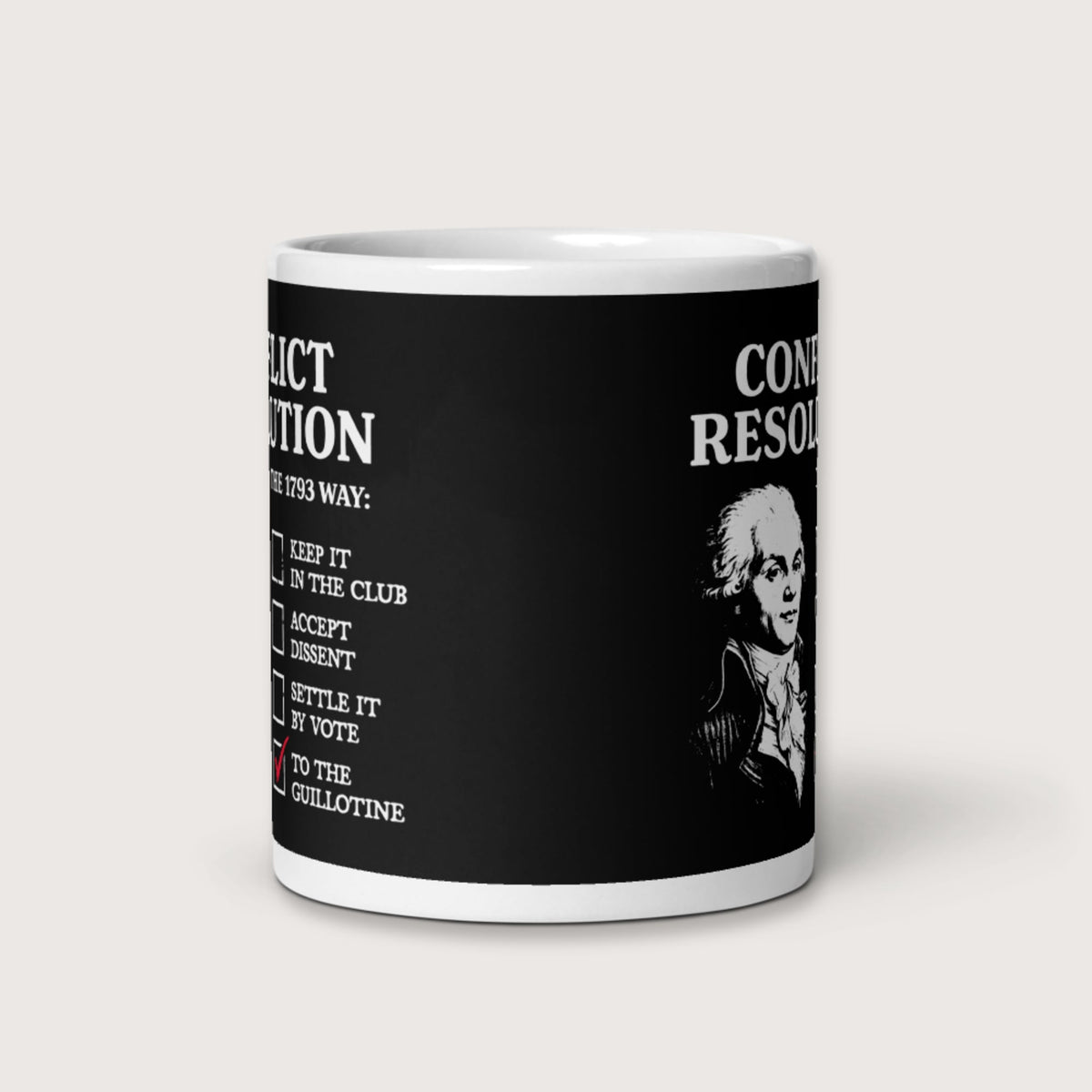 Robespierre's Conflict Resolution Mug - history buff gift by HistoHead