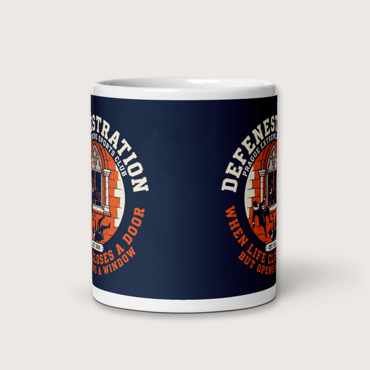 Defenestration Prague Extreme Sports Club Mug - history buff gift by HistoHead