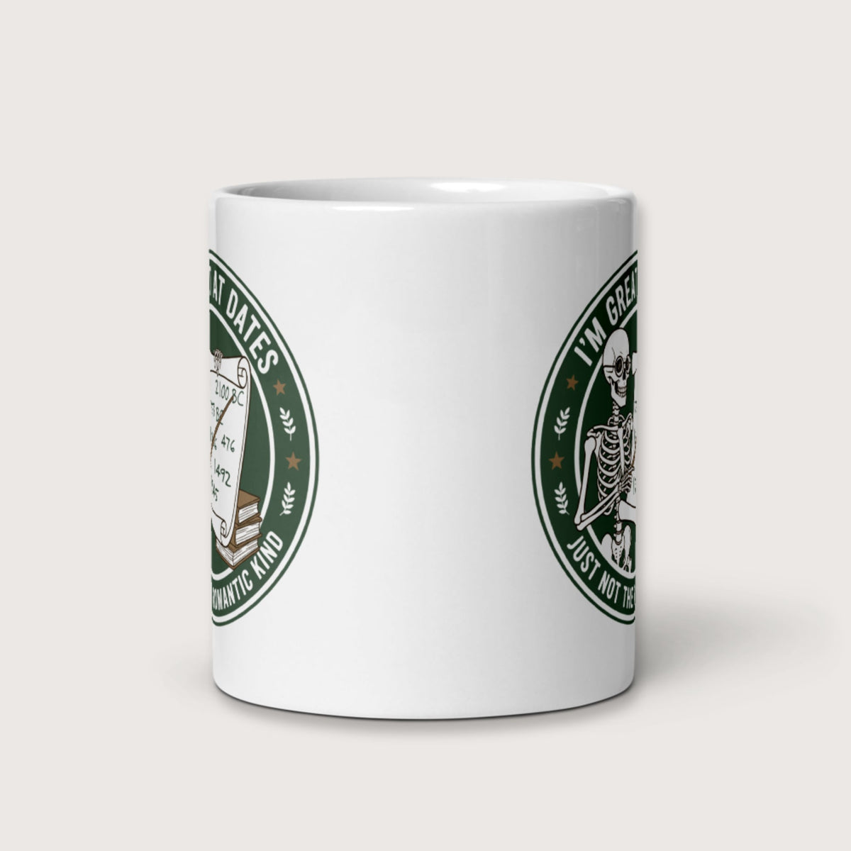 Great At Dates Mug - history buff gift by HistoHead