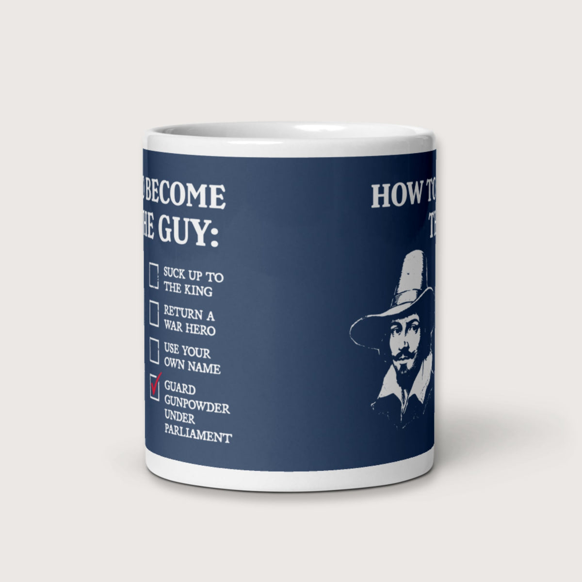 Guy Fawkes How to Become the Guy Mug - history buff gift by HistoHead