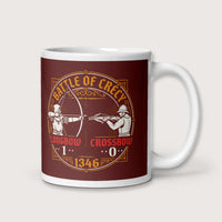 Battle of Crécy Longbow vs Crossbow Mug - history buff gift by HistoHead