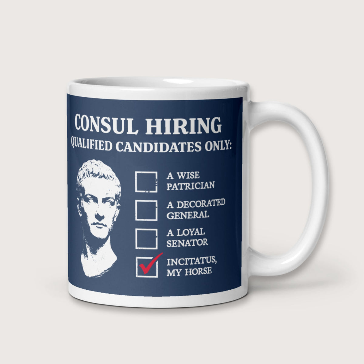 Caligula's Nominee for Consul Mug - history buff gift by HistoHead