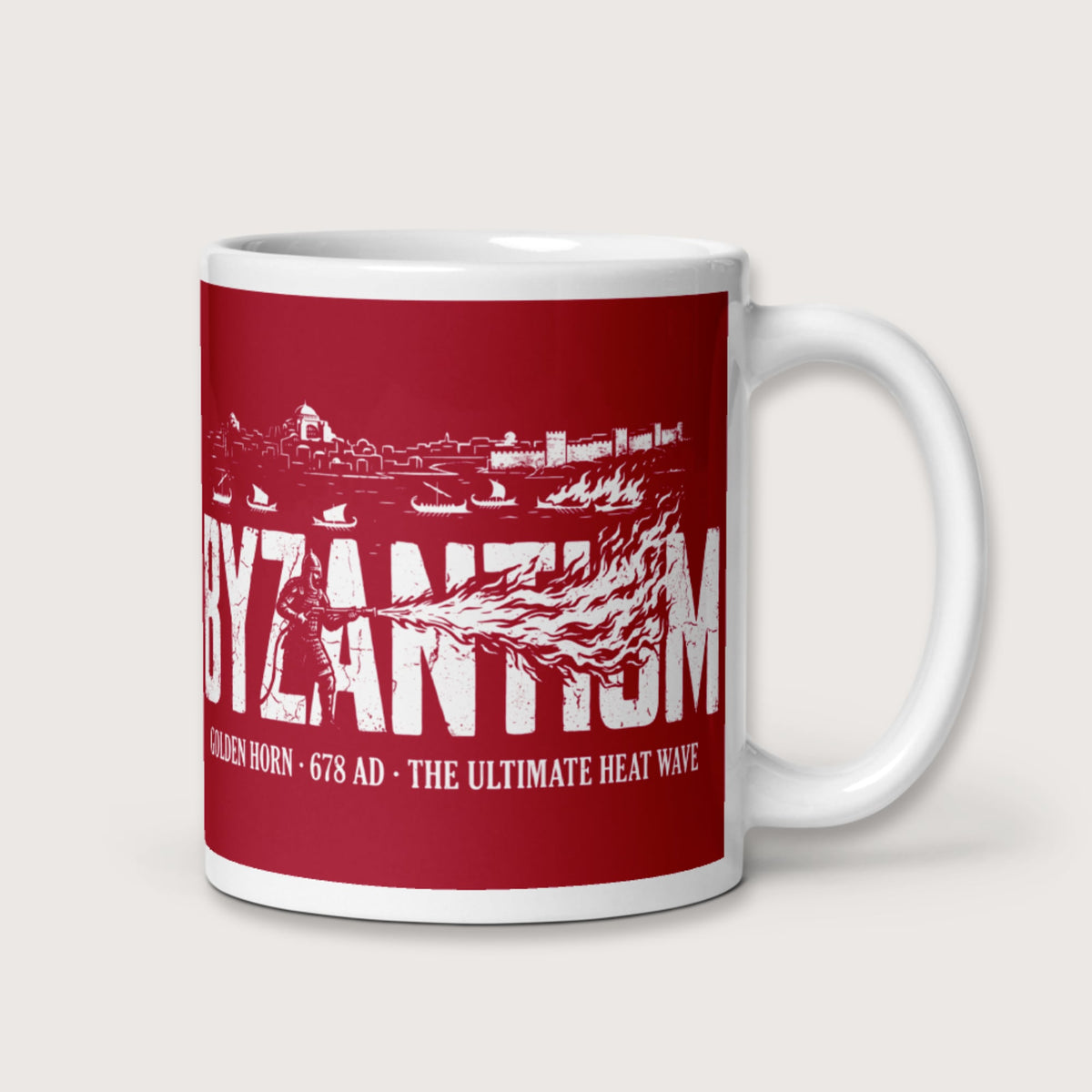 Greek Fire 678 Mug - history buff gift by HistoHead