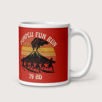 Pompeii Fun Run Retro Mug - history buff gift by HistoHead