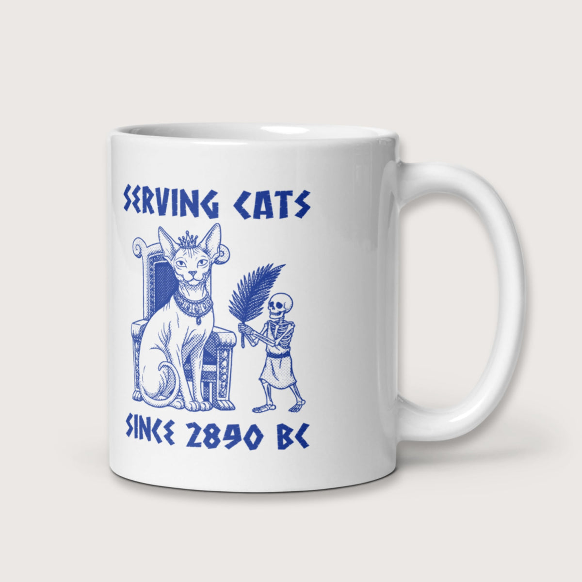 Serving Cats Since 2890 BC Mug - history buff gift by HistoHead