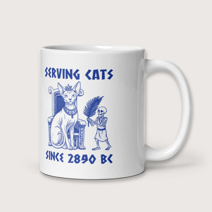 Serving Cats Since 2890 BC Mug - history buff gift by HistoHead