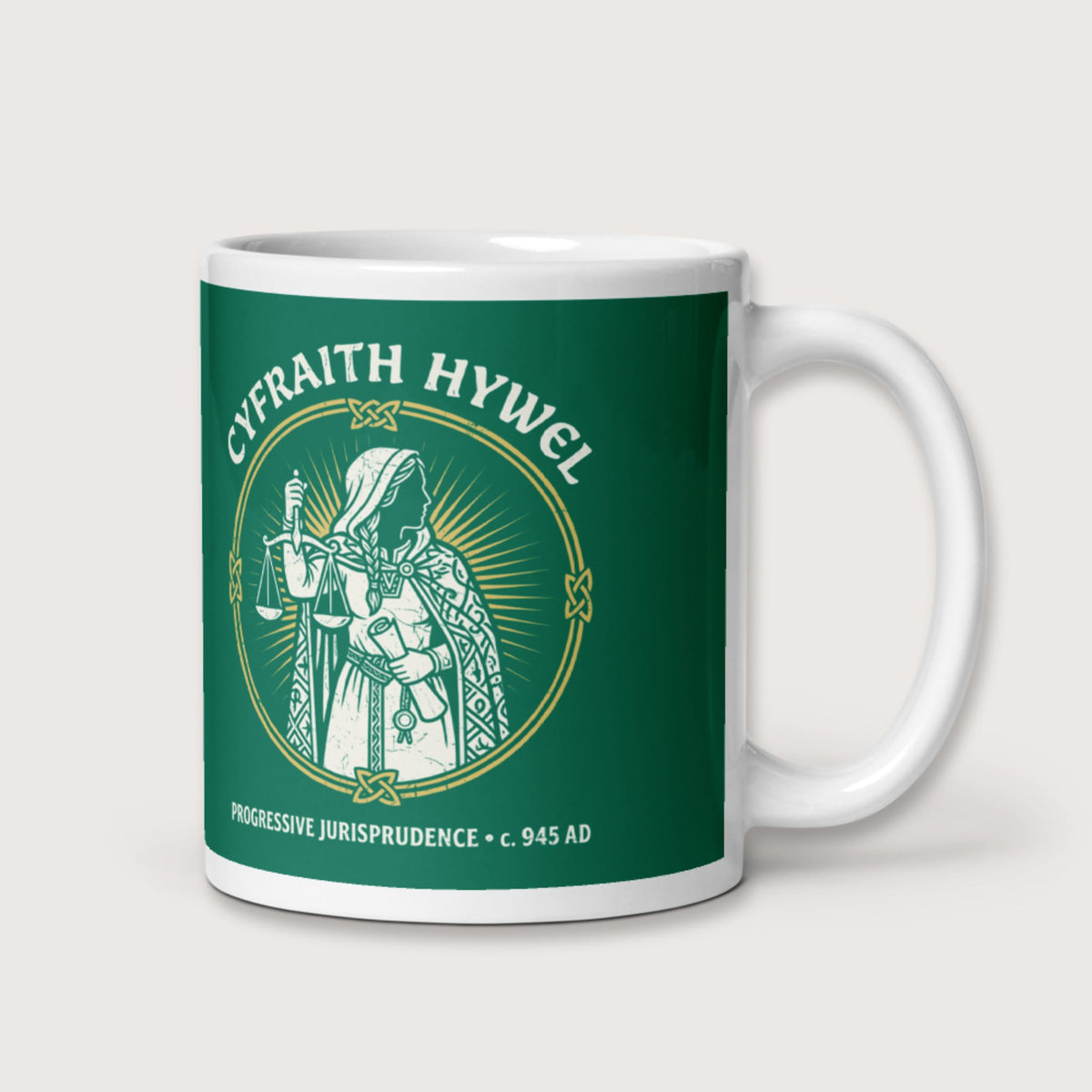 Cyfraith Hywel Progressive Jurisprudence Mug - history buff gift by HistoHead