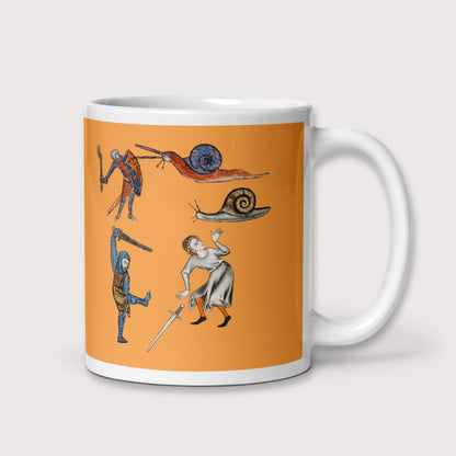 Medieval Marginalia Snail Enemy Mug - history buff gift by HistoHead