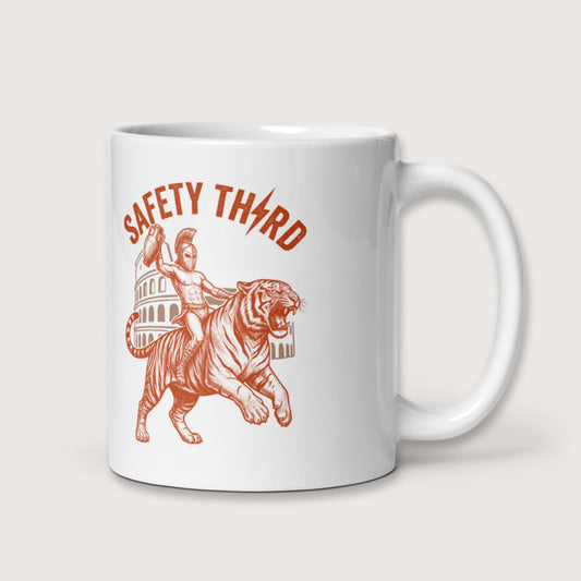 Gladiator Safety Third Mug - history buff gift by HistoHead