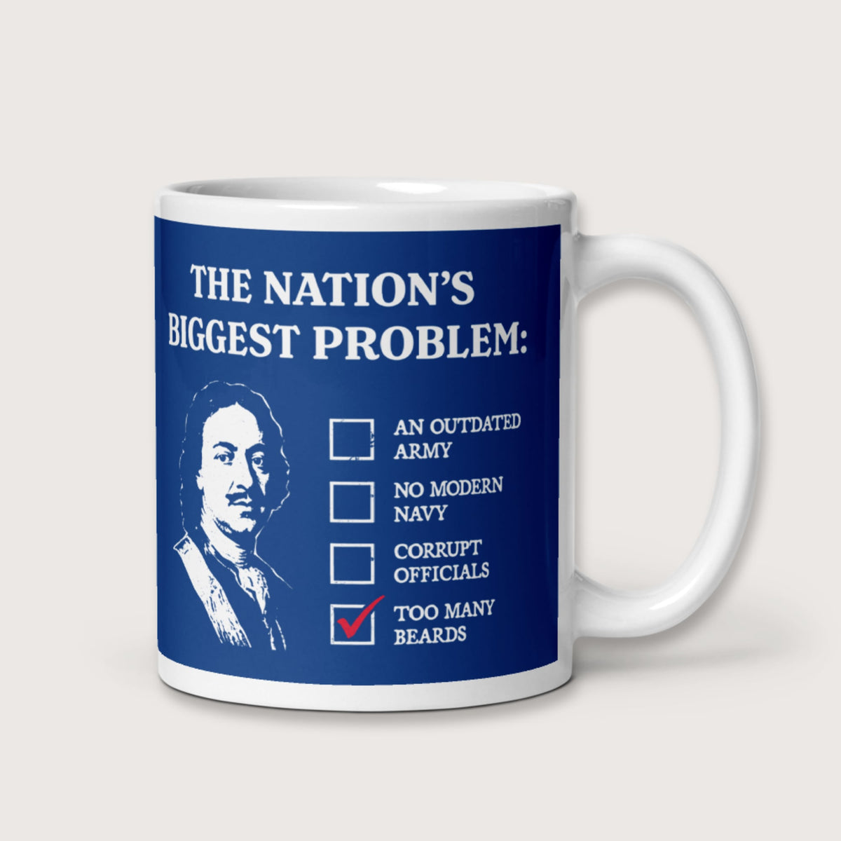 Peter the Great's Beard Tax Mug - history buff gift by HistoHead
