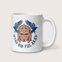 Wyrd Bið Ful Aræd Sutton Hoo Helmet Edition Mug - history buff gift by HistoHead