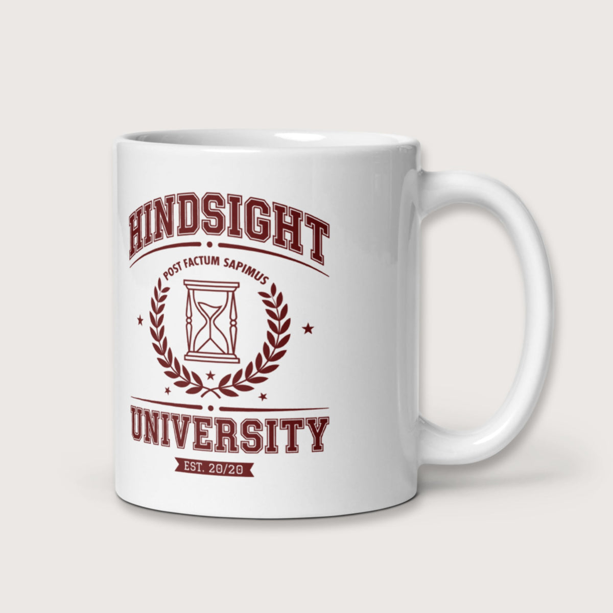 Hindsight University Mug - history buff gift by HistoHead
