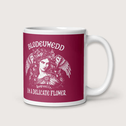 Blodeuwedd Apparently I'm A Delicate Flower Mug - history buff gift by HistoHead