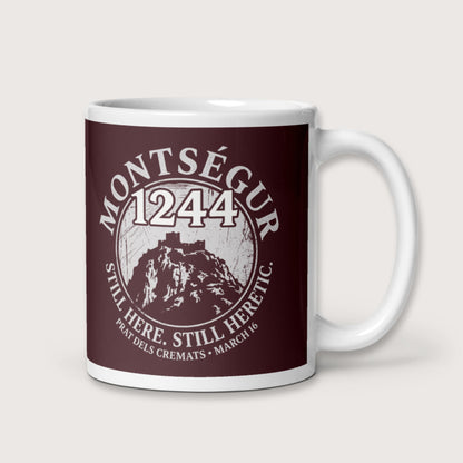 Montségur 1244 Still Here Still Heretic Mug - history buff gift by HistoHead