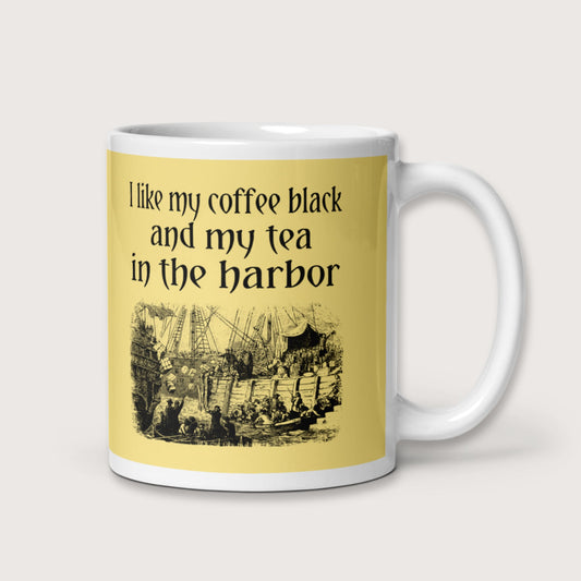 Coffee Black Tea in the Harbor Mug - history buff gift by HistoHead