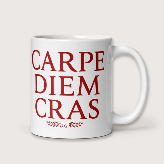 Seize the Day Tomorrow in Latin Mug - history buff gift by HistoHead