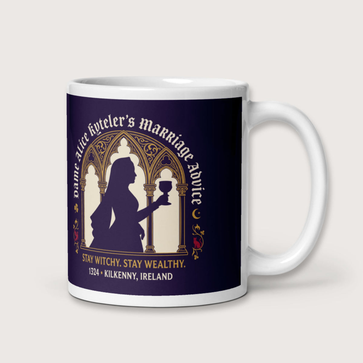 Alice Kyteler's Marriage Advice Mug - history buff gift by HistoHead