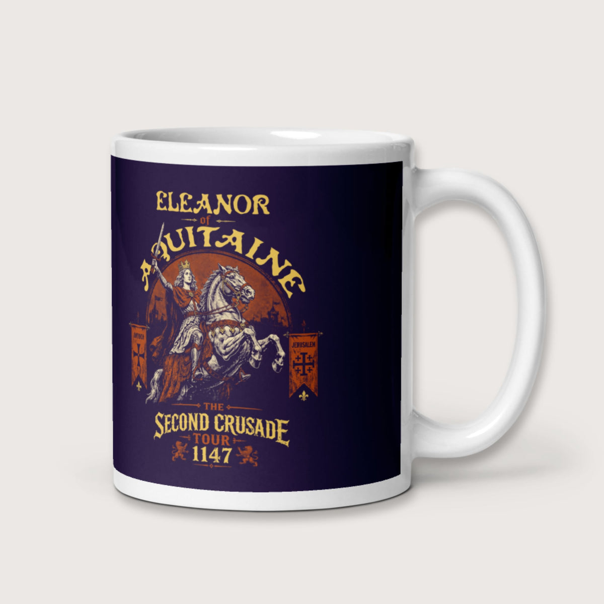 Eleanor of Aquitaine Second Crusade Tour Mug - history buff gift by HistoHead