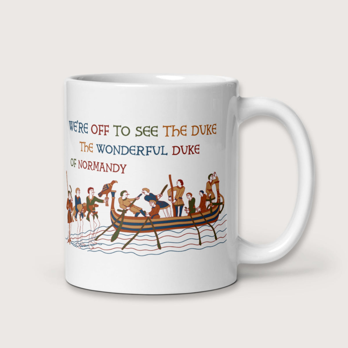 Bayeux Tapestry We're Off to See the Duke Mug - history buff gift by HistoHead