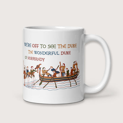 Bayeux Tapestry We're Off to See the Duke Mug - history buff gift by HistoHead