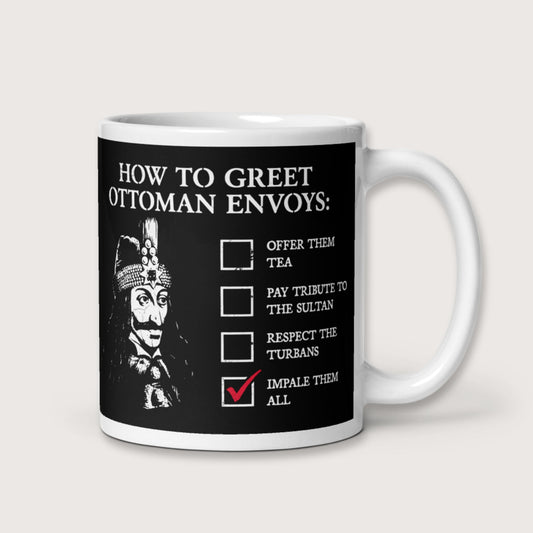 Vlad the Impaler How to Greet Guide Mug - history buff gift by HistoHead