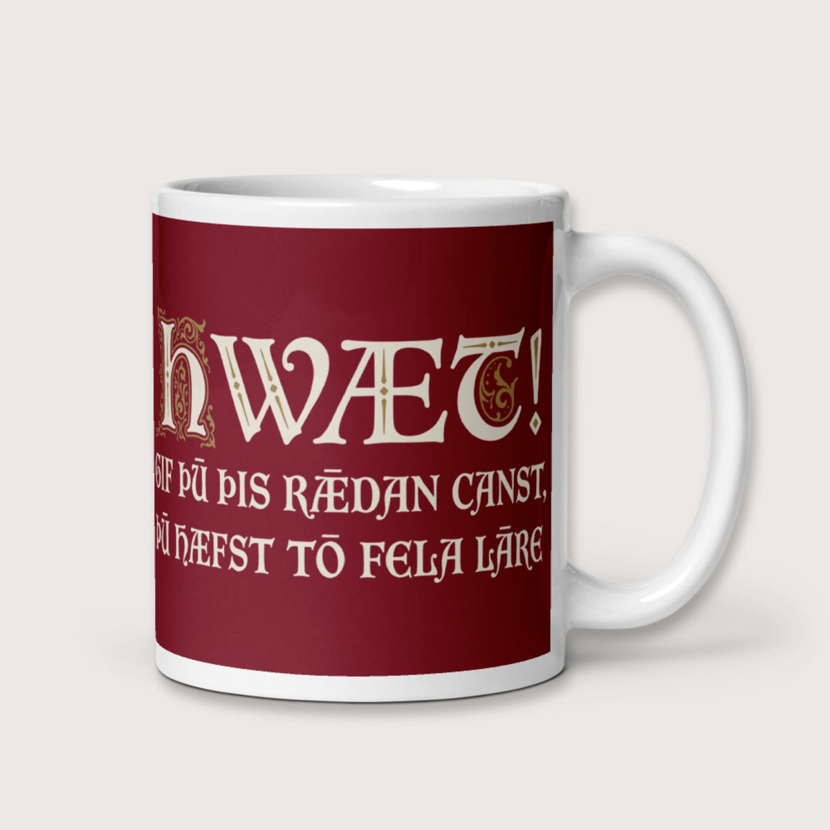 If You Can Read This You Have Too Much Education in Old English Mug - history buff gift by HistoHead