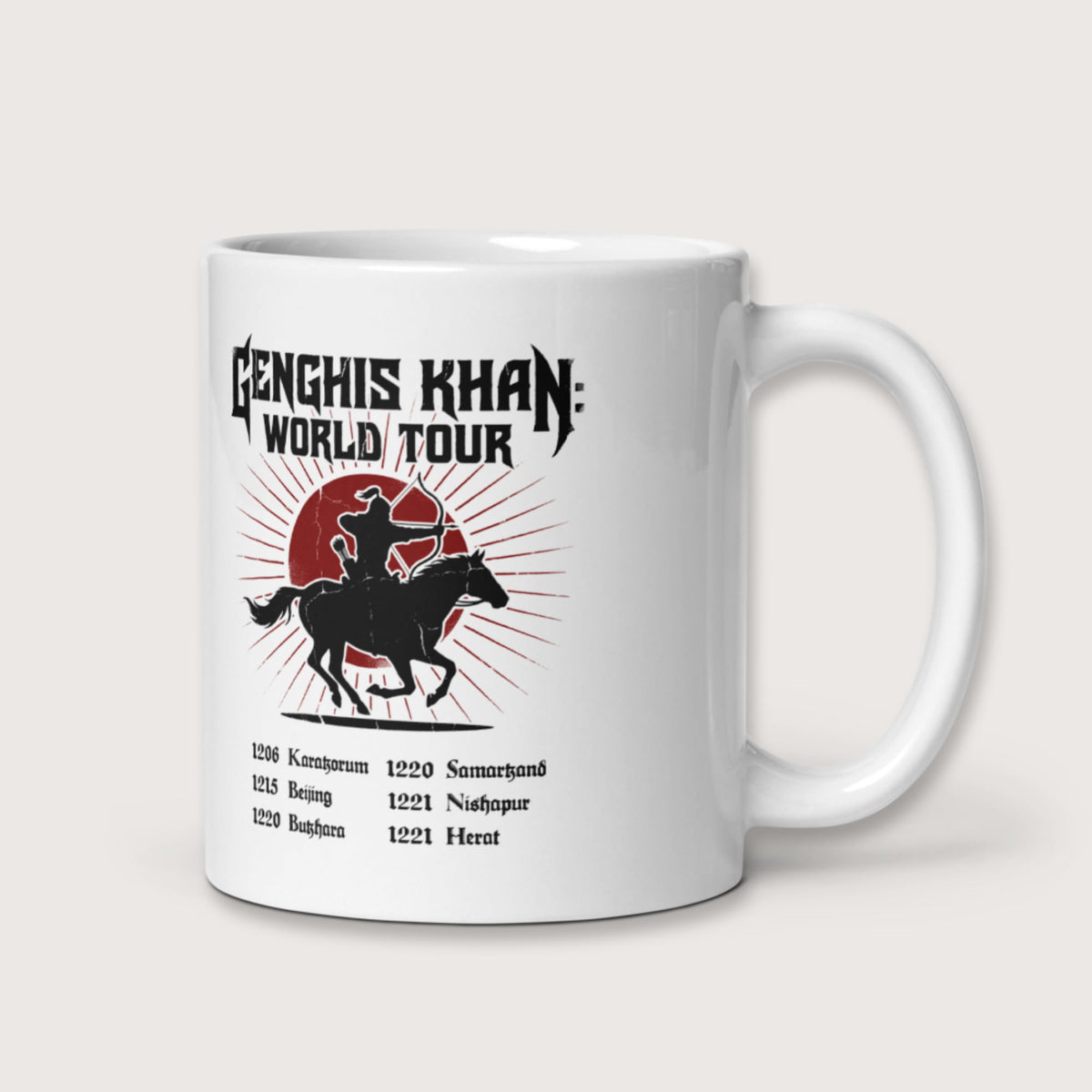 Genghis Khan World Tour Mug - history buff gift by HistoHead