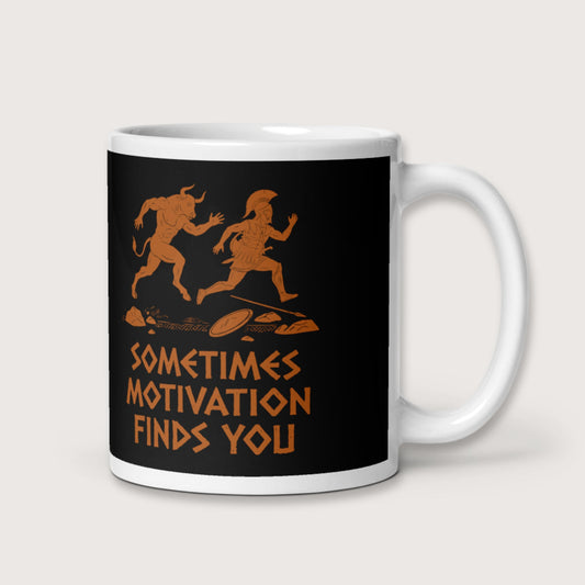 Motivation Finds You Minotaur Edition Mug - history buff gift by HistoHead