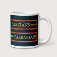 Mosaic Plebeians or Barbarians Mug - history buff gift by HistoHead