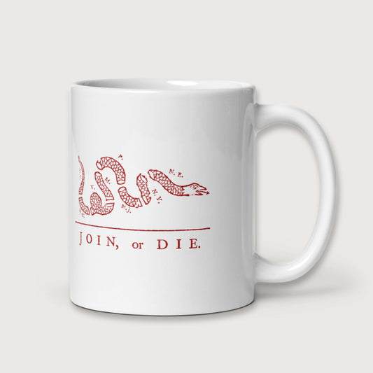 Join Or Die Mug - history buff gift by HistoHead