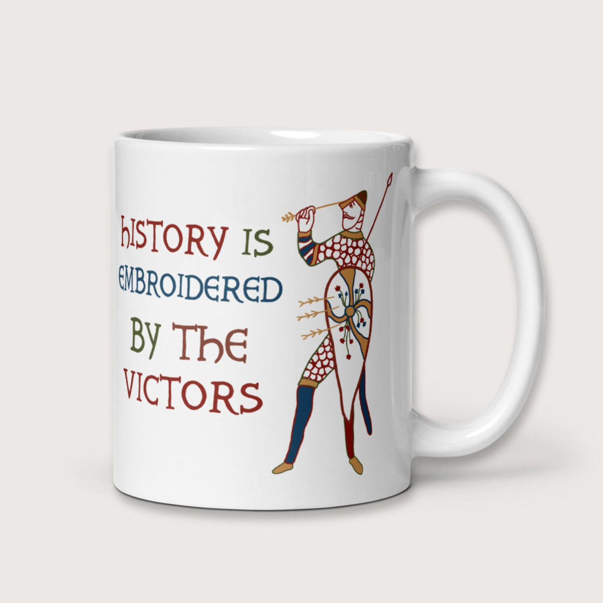 Harold Godwinson History Is Embroidered by the Victors Bayeux Tapestry Mug - history buff gift by HistoHead