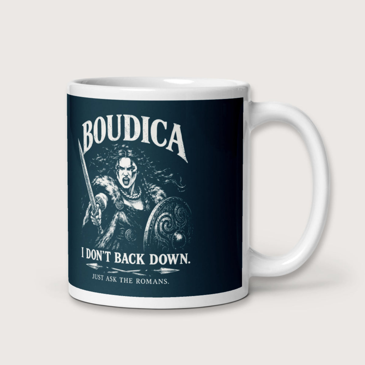 Boudica I Don't Back Down Mug - history buff gift by HistoHead