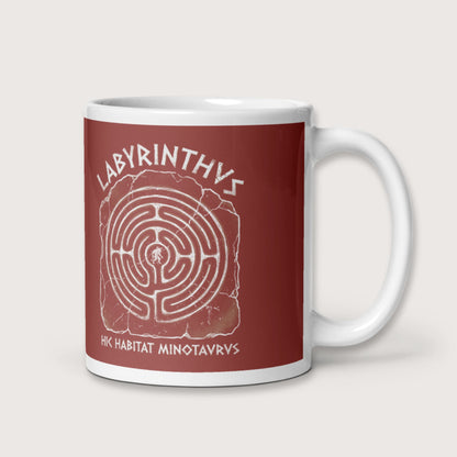 Labyrinthus Here Lives Minotaur Mug - history buff gift by HistoHead