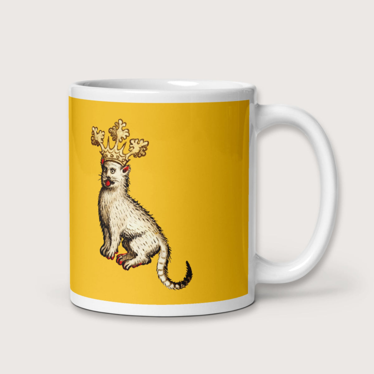 Medieval Cat King Mug - history buff gift by HistoHead